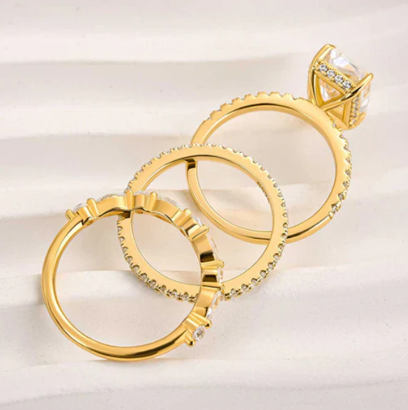 Jaily 3PC Wedding Ring Set