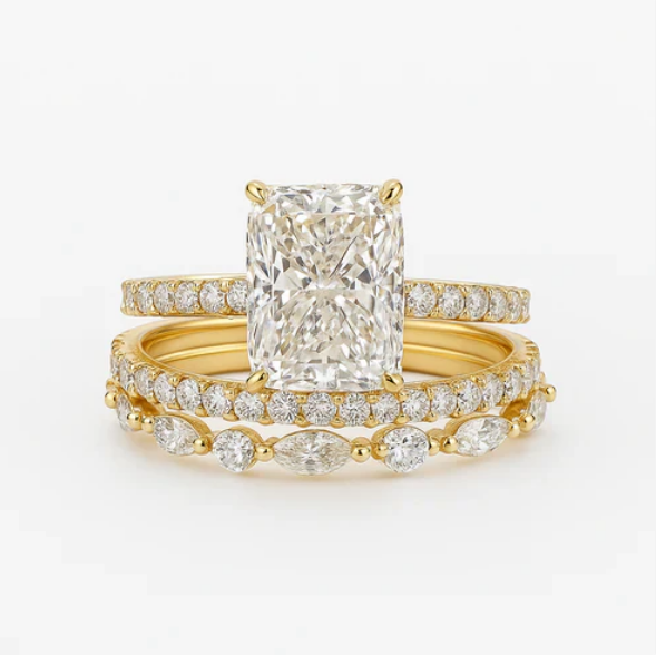 Jaily 3PC Wedding Ring Set