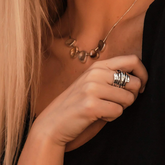 Silver Multi Band Wrap Ring