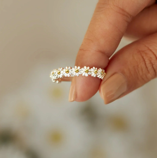 Silver Floral Ring