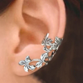 Vintage Silver Leaf Earrings