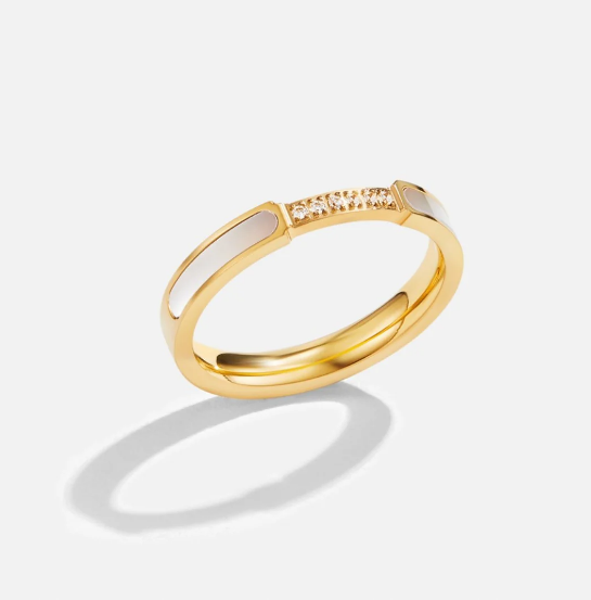 Gold Inlay Band Ring