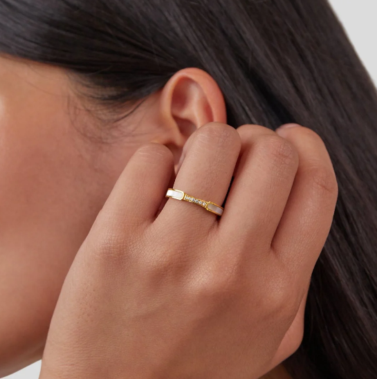 Gold Inlay Band Ring