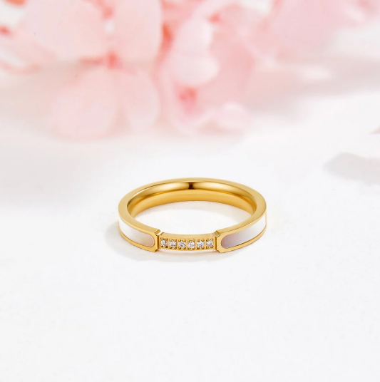Gold Inlay Band Ring