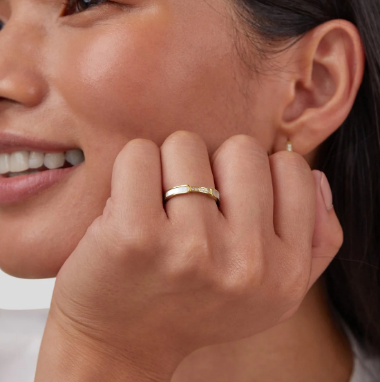 Gold Inlay Band Ring