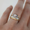 Gold Stacked Bezel Ring Set