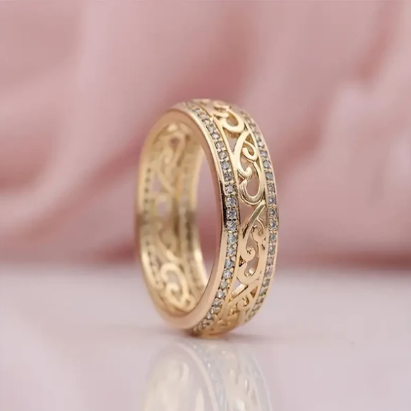 Bright Hollow Gold Ring