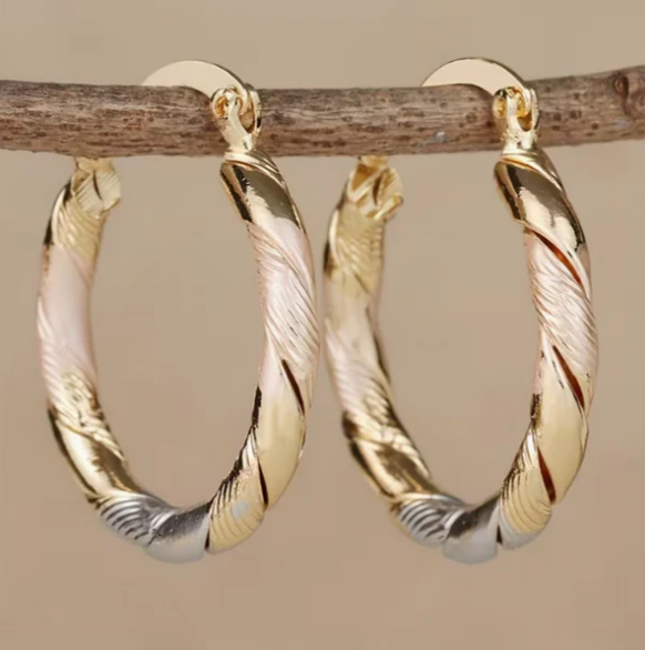 Twilight Harmony Twisted Hoop Earrings