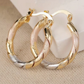 Twilight Harmony Twisted Hoop Earrings