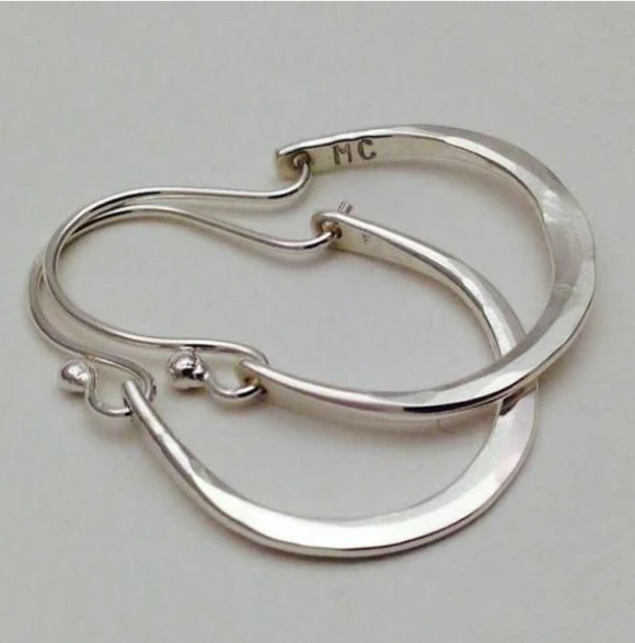 Vintage Silver Hoop Earrings
