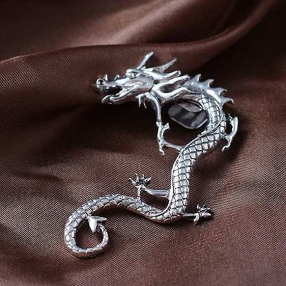 Silver Dragon Earrings