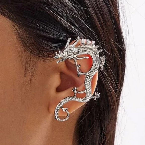 Silver Dragon Earrings