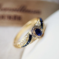 Gold Sapphire Band Ring