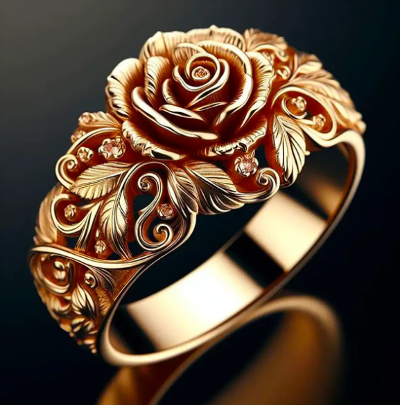 Golden Flower Ring