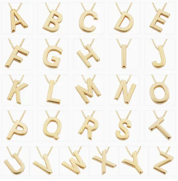 Love letter initial necklace