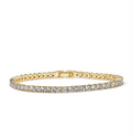 Golden Glow: Dazzling Crystal Tennis Bracelet