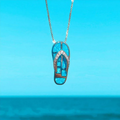 Flip Flop Necklace made of Opal and Silver