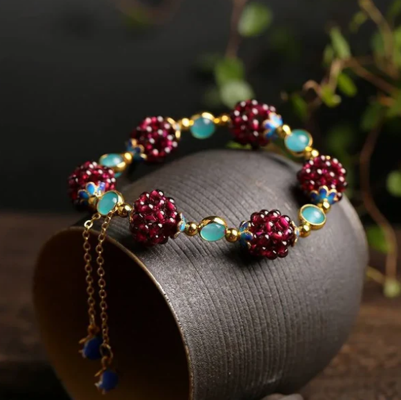 Natural Stone Berries Bracelet