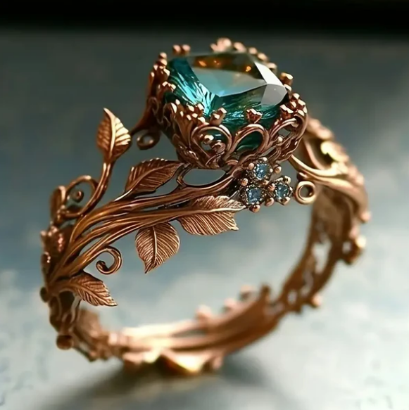 Nature Green Crystal Ring