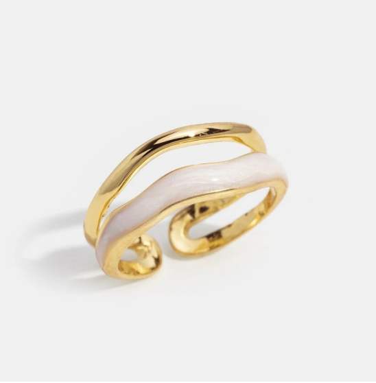Gold Sculptural Wrap Ring