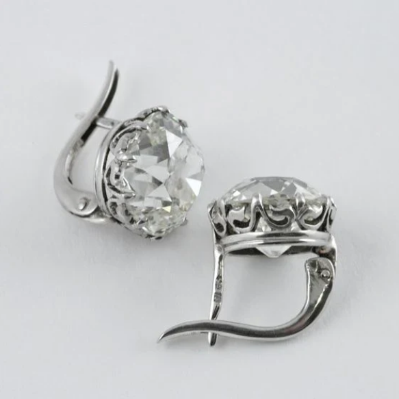 Vintage Zirconia Silver Earrings