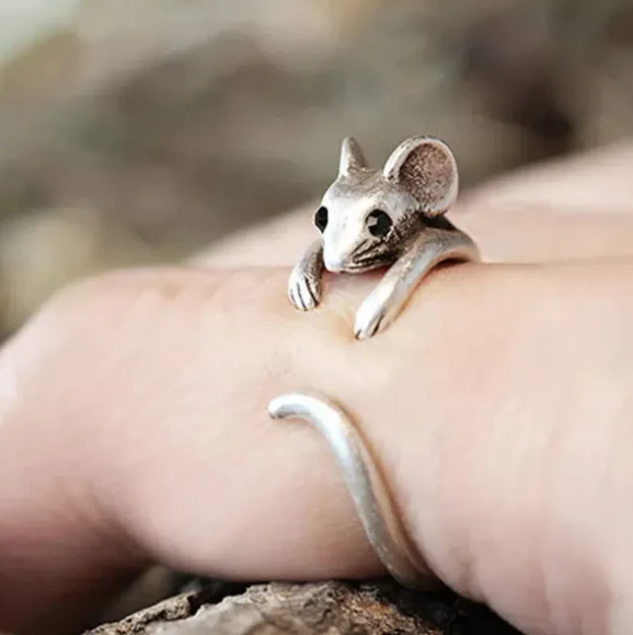 Vintage Silver Mouse Ring