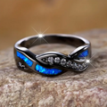 Silver Twisted Inlay Ring