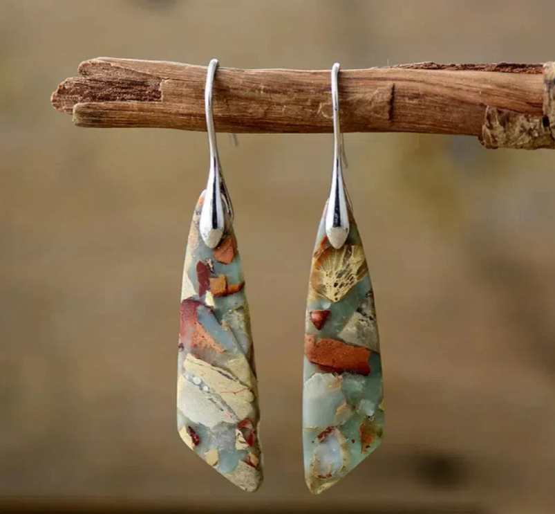 Vintage nature stone earrings